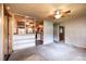 View of the living room leading to the kitchen, showcasing an open layout at 1094 Curve View Rd, Lincolnton, NC 28092