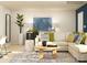 Bright living room featuring modern decor, a comfortable sectional sofa, and stylish accent pieces at 1102 Old Trade St, Edgemoor, SC 29712