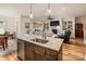 Kitchen island with granite countertop, and open floor plan at 1109 Bunch Dr, Statesville, NC 28677