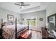 Comfortable bedroom with hardwood floors and large windows at 122 A Deer Brook Dr # A, Shelby, NC 28150