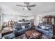 Open concept features living room with sofas and a view of the dining room and kitchen at 122 A Deer Brook Dr # A, Shelby, NC 28150
