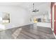 Bright living space featuring vaulted ceilings, natural light, and open concept kitchen at 1244 Bob Falls Rd, Shelby, NC 28150