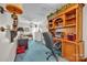 Bedroom with a desk, ceiling fan, carpet, and classic wood office furniture at 129 Renaissance Pl, Statesville, NC 28625