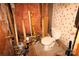 Under-renovation bathroom showcases toilet and exposed drywall and plumbing at 1320 Smith Woods Dr, Hickory Grove, SC 29717