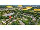Aerial view of residential area near retail establishments, lake and neighborhood at 138 Montibello Dr, Mooresville, NC 28117