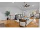 Bright living room with hardwood floors, vaulted ceilings, and an open layout at 144 Sea Trail Dr, Mooresville, NC 28117