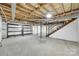 Unfinished basement with stairs, shelving, and exposed wood beams at 2001 Lakeview Dr, Pineville, NC 28134