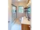 Updated bathroom featuring modern fixtures, a shower/tub combo, and contemporary vanity at 2001 Lakeview Dr, Pineville, NC 28134