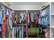 Well-organized walk-in closet with ample hanging space and shelving at 2615 Chesterfield Ave, Charlotte, NC 28205