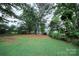 Spacious backyard featuring lush greenery and mature trees at 3016 Boston Ave, Charlotte, NC 28212