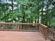 Wood deck overlooking a lush green, wooded area at 4504 Bellmore Ct, Charlotte, NC 28269