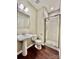 The bathroom offers a modern vanity with a glass-enclosed shower at 4504 Bellmore Ct, Charlotte, NC 28269