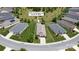 Aerial view showcases this home's landscaped yard, manicured lawn, and proximity to neighborhood amenities at 4975 Looking Glass Trl, Denver, NC 28037