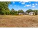 Large backyard with mature trees behind the house at 626 W Bell St, Statesville, NC 28677