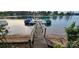 Wooden dock on the lake leading to boats and waterfront views at 6641 Monford Dr # 54, Conover, NC 28613