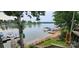Scenic view of a lake with boats docked near the shoreline at 6641 Monford Dr # 54, Conover, NC 28613