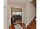 View of hallway with hardwood floors that leads into the living room at 7007 Broad Leaf Ct, Indian Trail, NC 28079