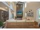 Inviting living room with a cozy fireplace and soaring ceilings at 106 Hannaford Pl # 15, Gastonia, NC 28052