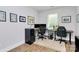 A bright home office space with dual desks and laminate wood flooring at 1066 Mclain Rd # 14, Kannapolis, NC 28083