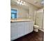 Bathroom features a double vanity and glass shower with a seamless door at 13913 Pinyon Pine Ln, Charlotte, NC 28215
