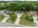 Aerial view of the home with surrounding trees at 1534 Piney Church Rd, Concord, NC 28025