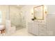 Beautiful bathroom featuring a modern shower and vanity at 1638 Myers Park Dr, Charlotte, NC 28207