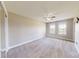 Spacious bedroom with neutral carpet, fan, and closet at 2377 Mintew Cir, Lincolnton, NC 28092