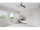 Bright bedroom with a built-in bed nook, a ceiling fan, and neutral paint at 2521 Neely Store Rd, Rock Hill, SC 29730