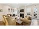 Bright living room featuring a fireplace, modern furniture and decor, and lots of natural light at 310 N Dotger N Ave # 4, Charlotte, NC 28204