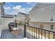 Outdoor patio with furniture overlooking the row of newly constructed townhomes at 310 N Dotger N Ave # 4, Charlotte, NC 28204