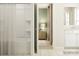 Bathroom featuring a shower/tub combo, tile flooring, and modern fixtures at 3882 Horsham St, Indian Land, SC 29707