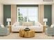 Stylish living room featuring a comfortable sofa, chairs, and a unique coffee table at 3882 Horsham St, Indian Land, SC 29707