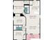Detailed floor plan showcasing the layout of the home, including the bedrooms, kitchen, living room, and patio at 415 S Boyd St, Gastonia, NC 28052