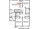 Second floor plan displaying bedrooms, bathrooms, and laundry room layout at 5058 Beargrass Dr, Dallas, NC 28034