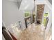 Open floor plan featuring a stone fireplace, high ceilings, and lots of windows at 534 N Ingleside Farm Rd, Iron Station, NC 28080