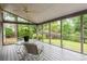 Inviting screened porch with views of the lush backyard, ideal for enjoying the outdoors at 5604 Bethesda Ct, Charlotte, NC 28226