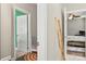 This hallway connects a bedroom with a crib and a bedroom with a bed at 6578 Bopre Ln, Denver, NC 28037