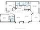 Detailed floor plan showcasing the layout of the bedrooms, bathrooms, kitchen, and living spaces at 18631 Harborside Dr, Cornelius, NC 28031