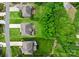 A bird's-eye view of residences in a lush neighborhood, featuring tree-lined streets at 2606 Walker Rd, Matthews, NC 28105