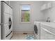 Functional laundry room equipped with modern appliances and ample storage space for efficient laundry tasks and convenience at 2606 Walker Rd, Matthews, NC 28105