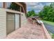 Exterior view of deck with sliding glass door at 443 Troutman Farm Rd, Statesville, NC 28677