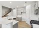 Modern kitchen featuring gray cabinetry, stainless steel appliances, and quartz countertops at 5254 Spanish Ivy Ln # 133, Indian Land, SC 29707