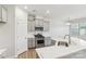 Modern kitchen featuring stainless steel appliances, quartz countertops and tile backsplash at 5254 Spanish Ivy Ln # 133, Indian Land, SC 29707