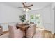 Cozy dining room with hardwood floors and a large window at 655 Powder Horn Ln, Indian Trail, NC 28079