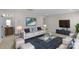 Bright living room featuring a plush sofa, stylish decor, and ample natural light at 7332 Jolly Brook Dr, Charlotte, NC 28215