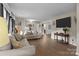 Inviting living room showcases hardwood floors, comfortable sofas, and a relaxing entertainment space at 844 Fieldstone Rd, Mooresville, NC 28115