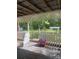 Covered back porch with view of the lawn at 8524 Anette Ave, Mint Hill, NC 28227