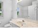 This clean bathroom has a single sink vanity and a shower and bathtub combo at 1028 Swaying Oats Dr, York, SC 29745