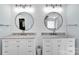 Elegant bathroom featuring dual sinks, marble countertops, and modern fixtures at 12416 Kane Alexander Dr, Huntersville, NC 28078