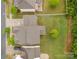 Aerial view of a residential area with well-maintained lawns and neatly arranged houses at 12832 Heath Grove Dr, Huntersville, NC 28078